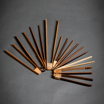 Bamboo tea clip household clip enlarged and thickened bread clip carbon clip cup washing clip Kung Fu tea tweezers tea ceremony spare parts