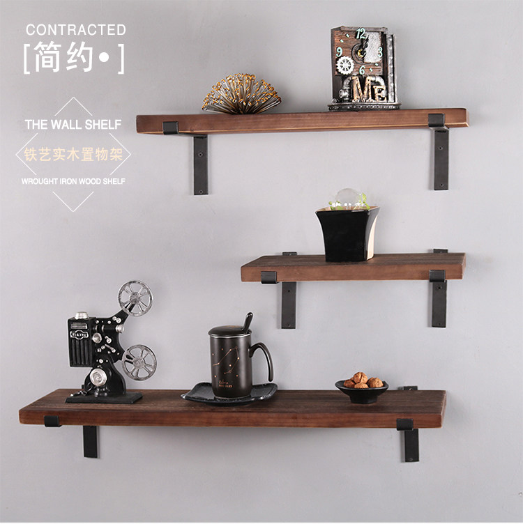 Solid Wood Separator Laminate Holder Living-room Wall-mounted Shelf Wall Shelving Shelf Board Shelving Board Shelving Shelf