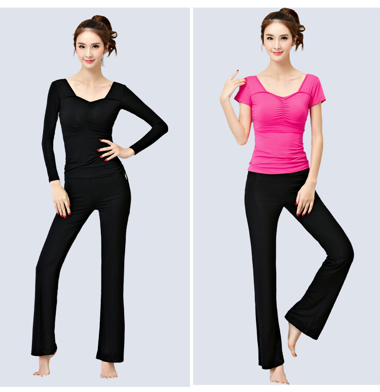 Yoga quần nữ mùa hè chặt chẽ cao eo hip lỏng kích thước lớn quần thẳng modal phần mỏng yoga quần quần khiêu vũ miếng tập yoga
