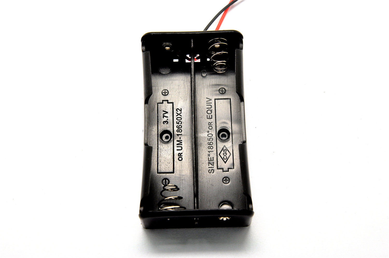 18650 battery case two-section battery case 2-section charging seat with thick wire