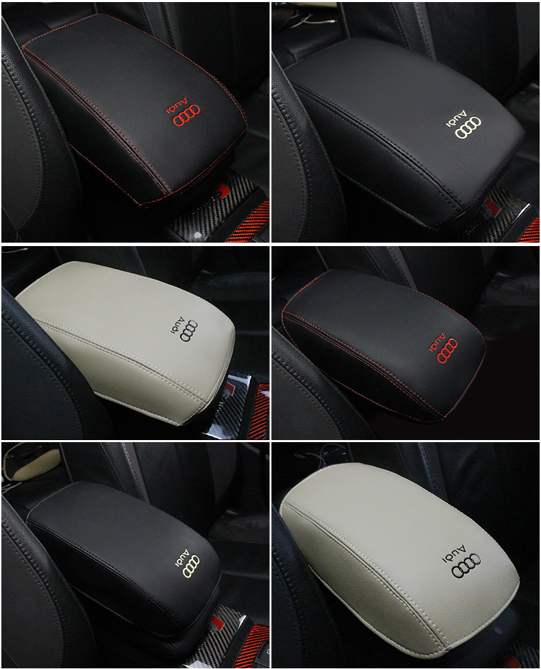 Xe ô tô trung tâm tay vịn của Audi đệm da A4 A4L A6L Q5 Q3 trang trí nội thất trang trí vật tư trang trí A6 - Ô tô nội thất Accesseries đệm lót ghế ngồi oto