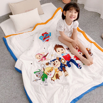 Export cartoon summer quilt Childrens air conditioner quilt Thomas Pig Paige Barking team Kindergarten nap summer cool quilt