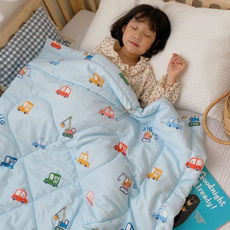 Children's double layer yarn summer quilted by a class summer cool by a single student Dormitory Summer air conditioning by a thin section Quilt Washable