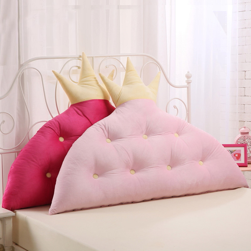 Crown Large Backrest Princess Room Children Bed Cushions Tatami Soft Bag Girls Dorm Bed headbed headrests Removable Wash