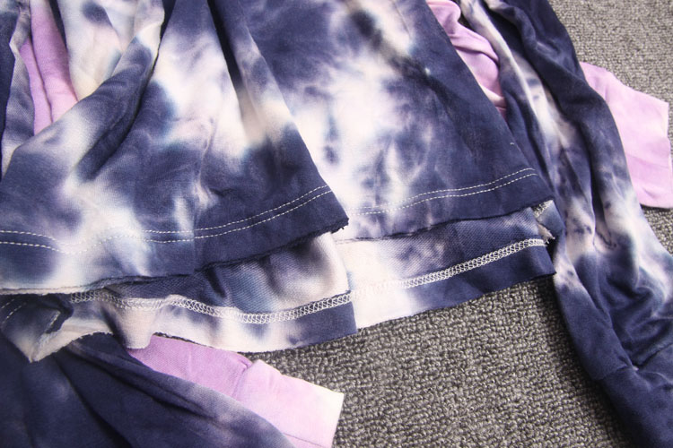 Phần mỏng terry của phụ nữ đoạn ngắn smudge thể thao trùm đầu dài tay áo thun áo len hoodie CA1-R686 áo hoodie cute
