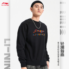 Спортивная толстовка 李宁卫衣男宽松潮流运动休闲服黑2021秋季新款百搭套头衫上衣正品
