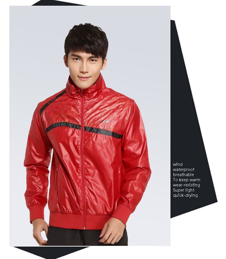 Giải phóng mặt bằng Li Ning áo khoác nam mùa xuân và mùa thu mỏng đích thực thể thao giản dị cardigan dài tay áo windproof dệt áo khoác áo khoác tập gym nữ