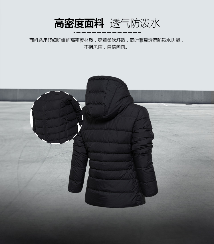 Li Ning ngắn xuống áo khoác nữ mùa đông mới nhẹ ấm trùm đầu Slim trắng vịt xuống áo khoác thể thao quần áo phụ nữ - Thể thao xuống áo khoác áo phao ngắn nữ