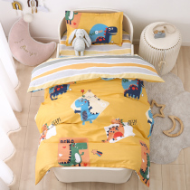 Kindergarten quilt three-piece cotton childrens bedding baby nap pure cotton into the garden crib six-piece set containing core