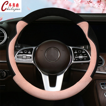 2021 four seasons universal handlebar cover universal cute female cartoon ultra-thin summer linen car steering wheel cover