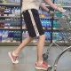 Aberdeen văn học nam mùa hè thể thao quần short nam thêu lỏng năm quần xu hướng quần thẳng bãi biển
