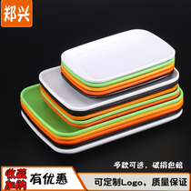 Color melamine Rice Bowl powder plate rectangular plastic dish table rice bowl hot pot plate imitation porcelain plate self-service tableware