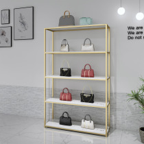 Clothing store display cabinet shelf display rack cosmetic skin care products golden rack shoes bag product shelf