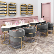 Nordic beauty salon marble manicure shop table and chair set combination single and double manicure table manicure table simple