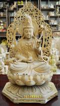 Big potential to Bodhisattva lotus seat Big potential to Bodhisattva Buddha statue custom-made camphor wood carving 40cm