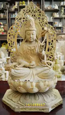 Big potential to Bodhisattva lotus seat Big potential to Bodhisattva Buddha statue custom-made camphor wood carving 40cm
