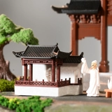 Микропейзаж рокарий аквариум озеленение небольшие украшения китайская древняя архитектурная модель двор павильон чердак арка восьмиугольный павильон