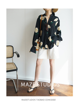 Maze Studios vintage high waist loose skinny dad pants five-point trousers White black suit shorts