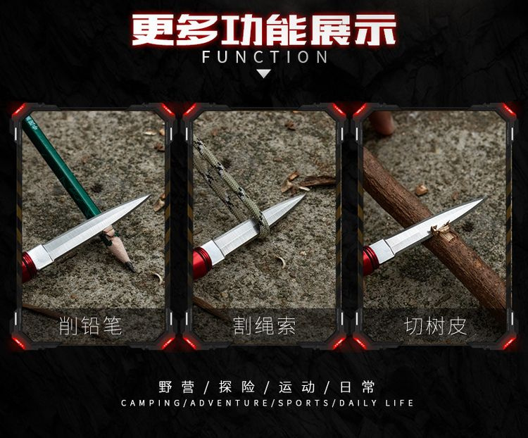 Dao nhỏ ngoài trời dao tritium cầm tay thanh kiếm mở dao mở nhanh dao cắt thẳng nửa lưỡi dao thẳng tự vệ vũ khí lạnh - Công cụ Knift / công cụ đa mục đích