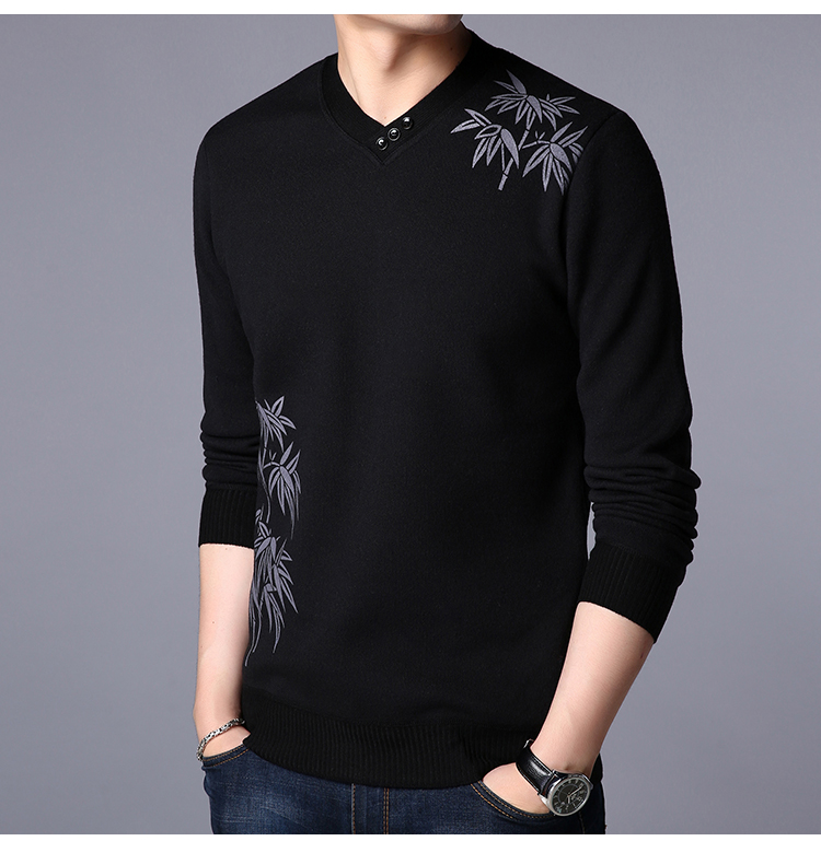 Đàn ông trẻ tuổi và trung niên màu đỏ SpongeBob áo len cashmere cổ tim nam cộng với người cha trung niên nhung mặc áo len áo giữ nhiệt nam