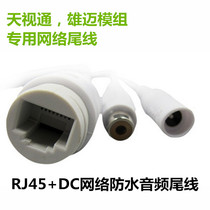 Surveillance camera network with audio tail line HD network tail line network port power supply audio network tail line