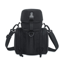 Outdoor tactical drawstring water bottle bag water-repellent mountaineering camping shoulder crossbody storage bag cycling insulated cup cover