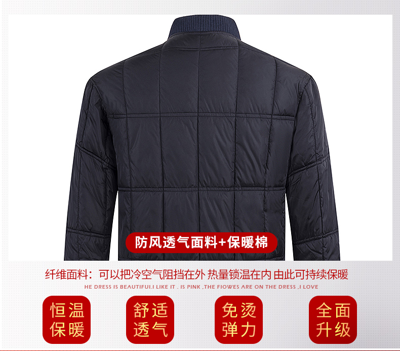 Trung niên cotton nam mùa thu và mùa đông dày ấm cũ lót bông nhỏ áo khoác bố tải cotton phù hợp với ông nội áo khoác nam hàng hiệu