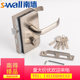 New office high partition with hardware accessories glass door opening zinc alloy square mechanical handle vertical lock