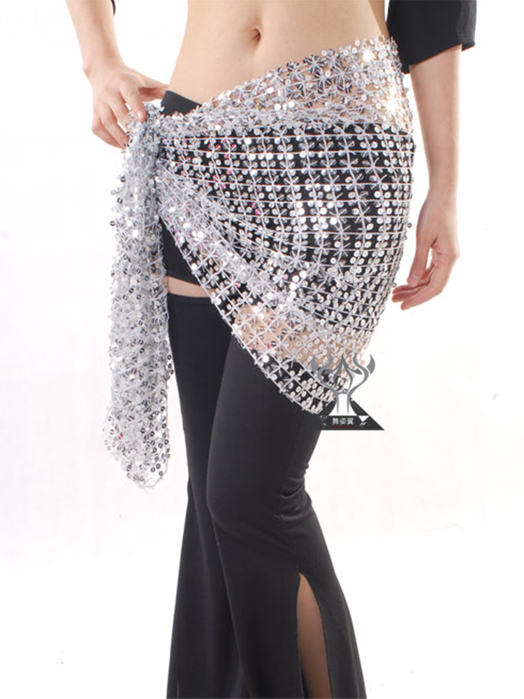 Belly leather Dance Waistline New water suede Hip Towel Dance Performance Practicing bright sheet Waist Enveloping Hip waist towels Waist Skirt L