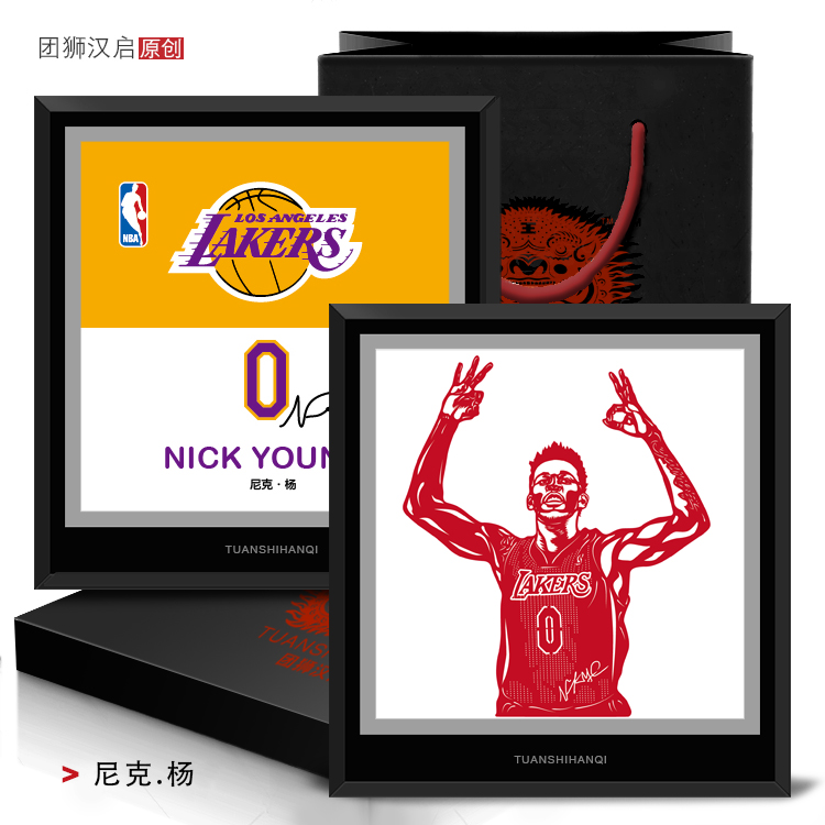 Nick Young gift decoration peripheral gift basketball NBA decoration gift creative paper-cut for physical education teacher