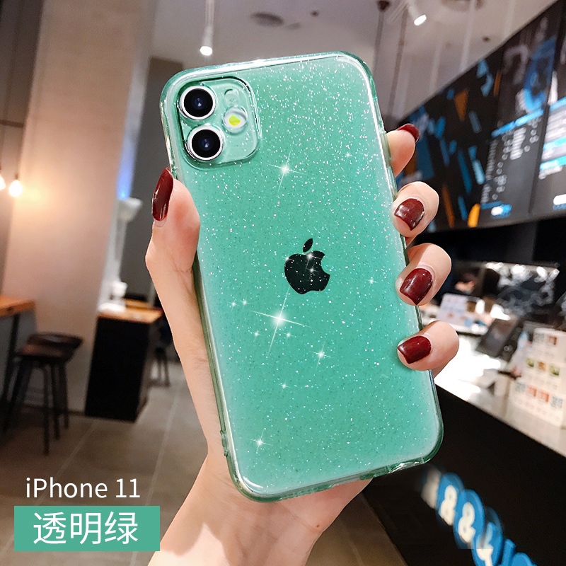 Apple 11 mobile phone protective case Apple 11ProMax silicone soft shell MaxPro anti-fall X ultra-thin set tide brand glitter eleven shell 2021 all-inclusive high-end xmas tide female iPh