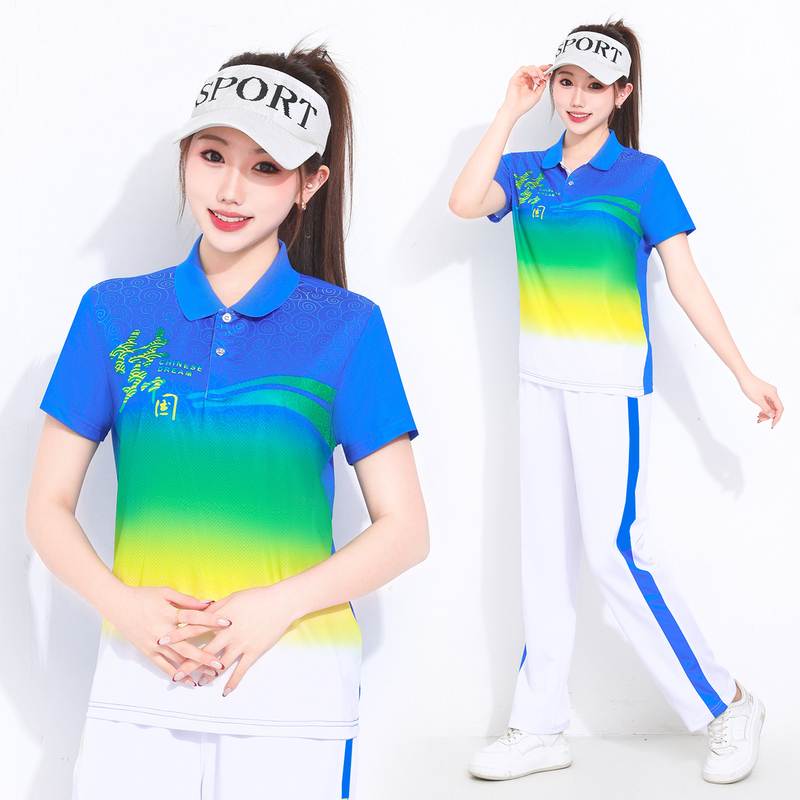 Square Dance Sportswear Set for Men and Women, Summer Short-Sleeve T-Shirt, Walking Uniform, School Uniform, Sports Meeting Outfit, Performance Outfit Square Dance Sportswear Set for Men and Women, Summer Short-Sleeve T-Shirt, Walking Uniform, School Uniform, Sports Meeting Outfit, Performance Outfit