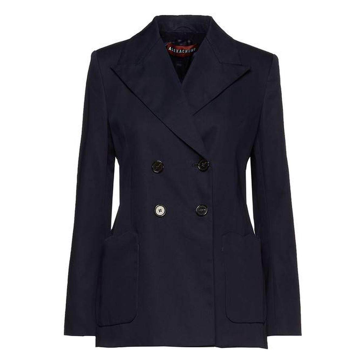 Alexa Chung Double Exclusion Button Textured Twill Suit Jacket 2022 New Spring Summer Ladies Luxury