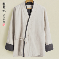 Yingyin Original Men's Chinese Linen Antique Tea Zen Loose Customized Chinese Buddhist Clothes