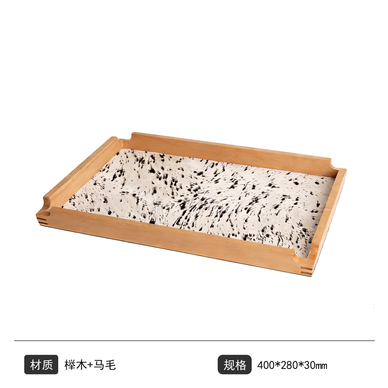 Modern Minimalist Square Beech Wood Tray Tabletop Dressing Table Restaurant Hotel Entrance Decorative Storage Tray