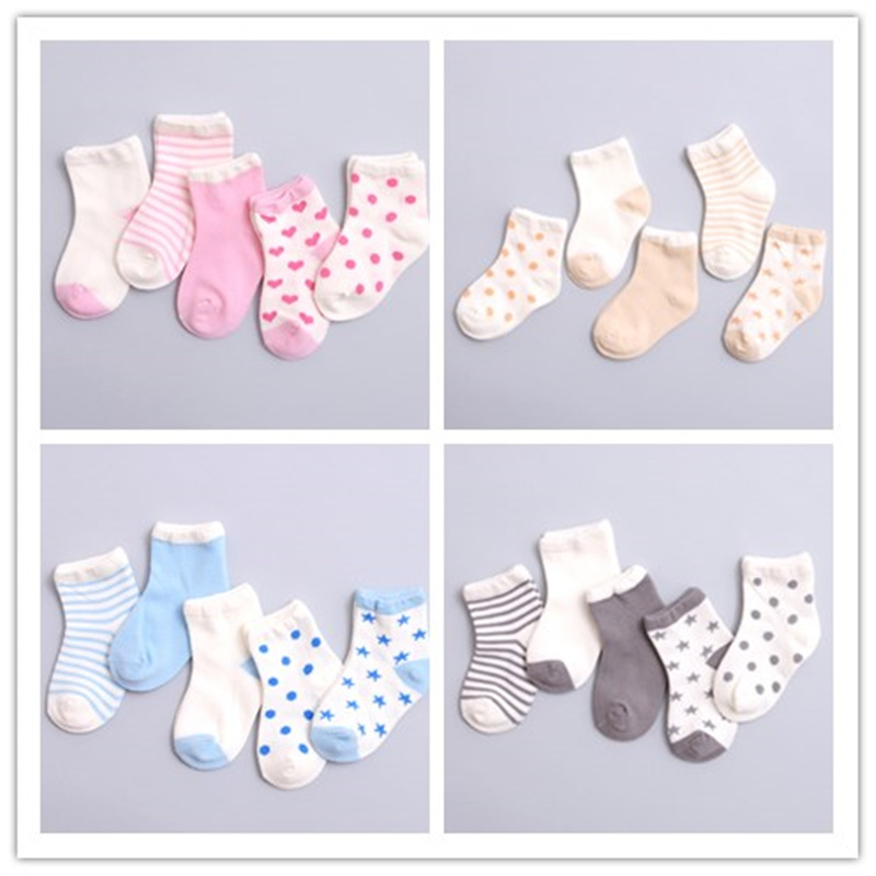Autumn and winter pure cotton children's baby socks 0-1-3 years old newborn baby socks 6-12 months summer ultra-thin