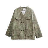 Демисезонная ретро утепленная куртка, в корейском стиле, в стиле Шанель