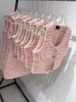 Летнее золотое платье, жилет без рукавов, французский стиль, в западном стиле, в стиле Шанель, яркий броский стиль