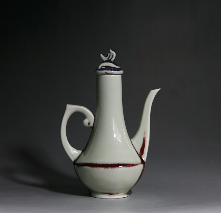 Old Coal Burning Ivory White Wine Pot 70s State Porcelain New Craft One Factory Two Factory Red Guan Kiln
