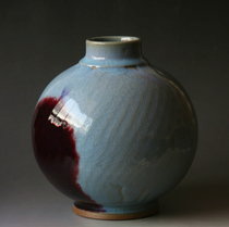 Old Coal Burning Jun Porcelain Precious Stones Red Ice Blue Water Polenta lanterns revered by hand largerms