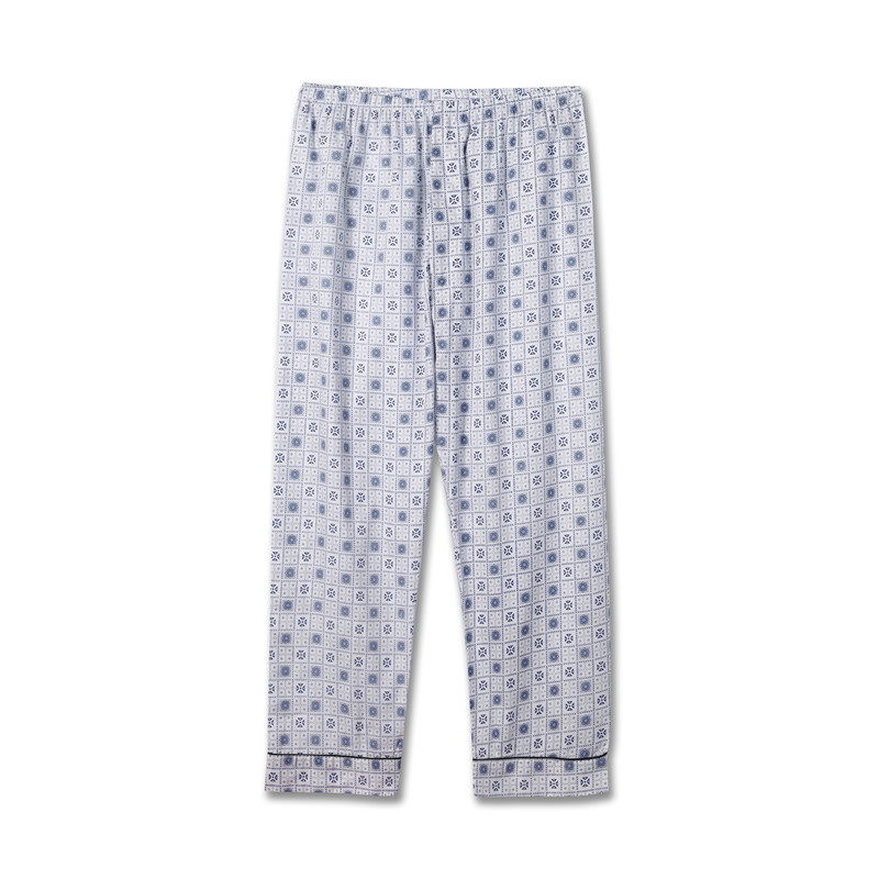 Mùa xuân và mùa thu Cotton mới Bộ đồ ngủ rộng rãi Quần cotton nam trung niên Quần nhà mùa hè Quần nhà nam Quần mỏng thời trang mặc nhà