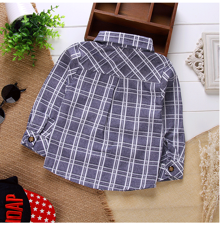 Chemise enfant à manche longue en lin - Ref 2083381 Image 12