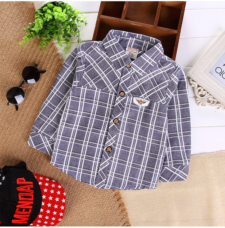 Chemise enfant à manche longue en lin - Ref 2083381 Image 11
