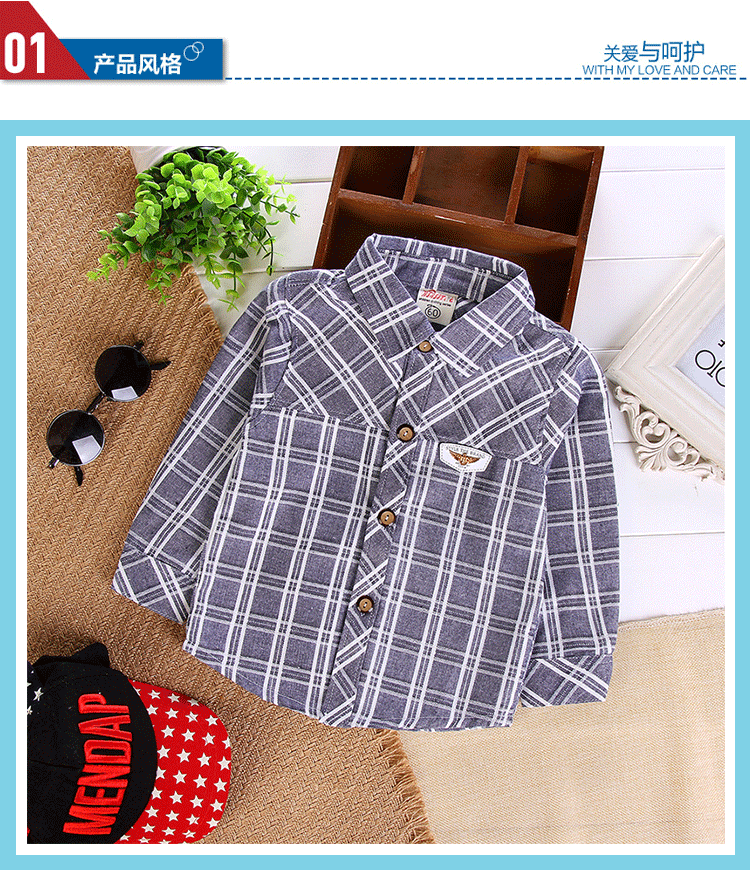 Chemise enfant à manche longue en lin - Ref 2083381 Image 4