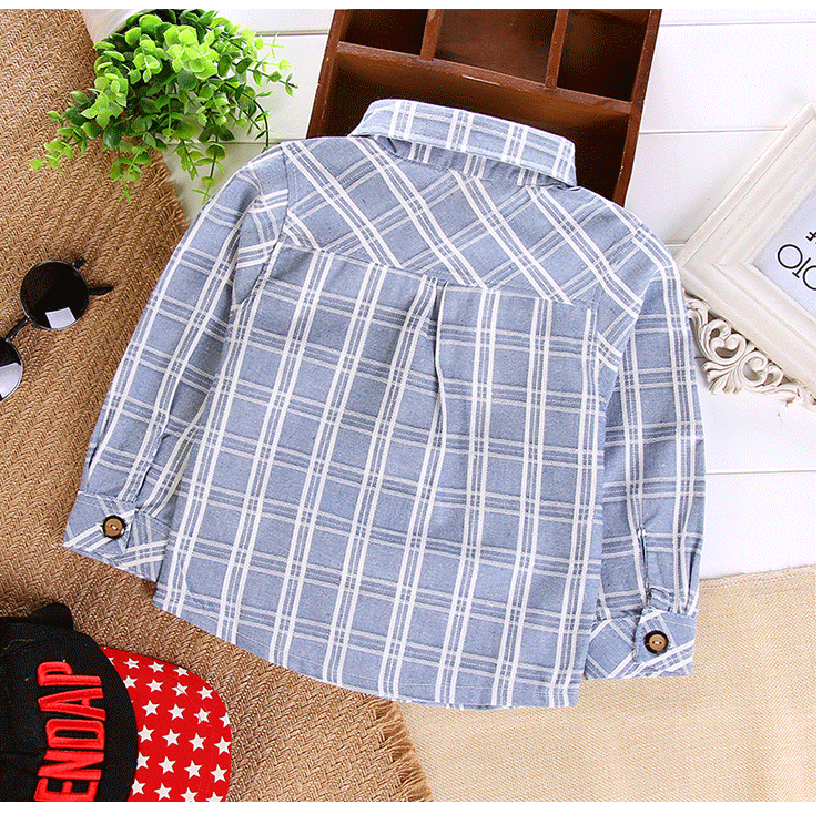 Chemise enfant à manche longue en lin - Ref 2083381 Image 14