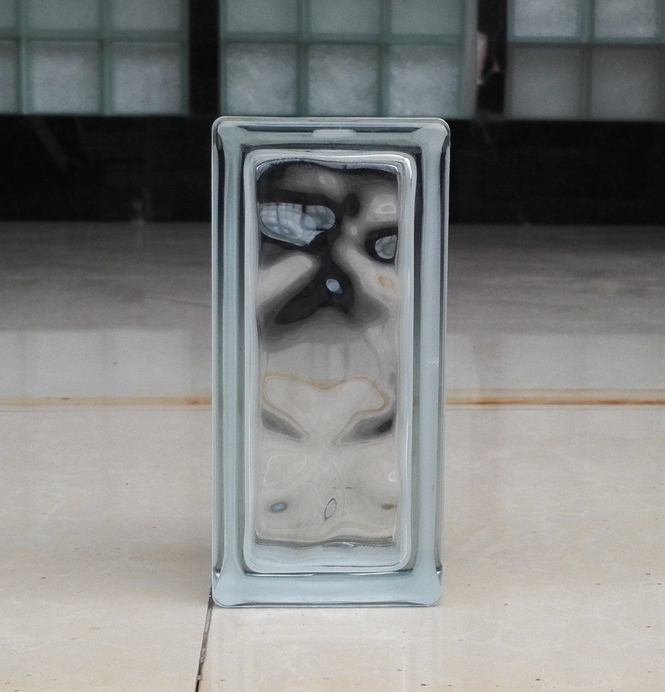 90 specification half brick imported ultra white cloud mist hollow glass brick rectangular entrance partition wall factory direct sales