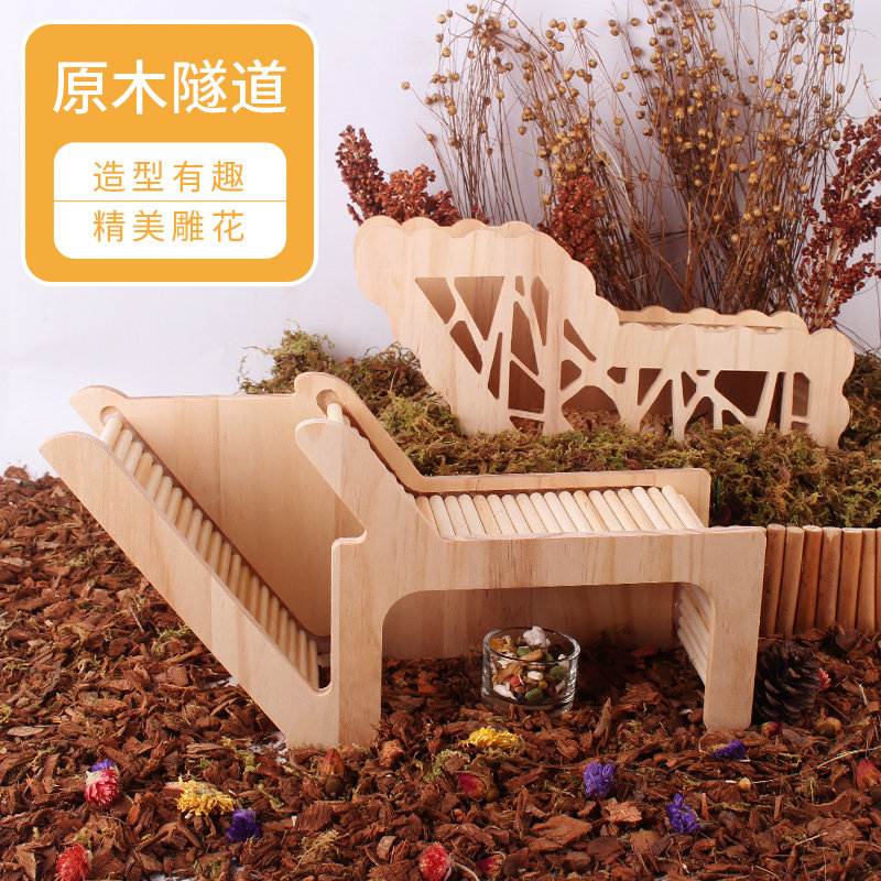 Rat star hamster tunnel landscaping supplies golden bear peeping house wooden small house underground cave to avoid the house
