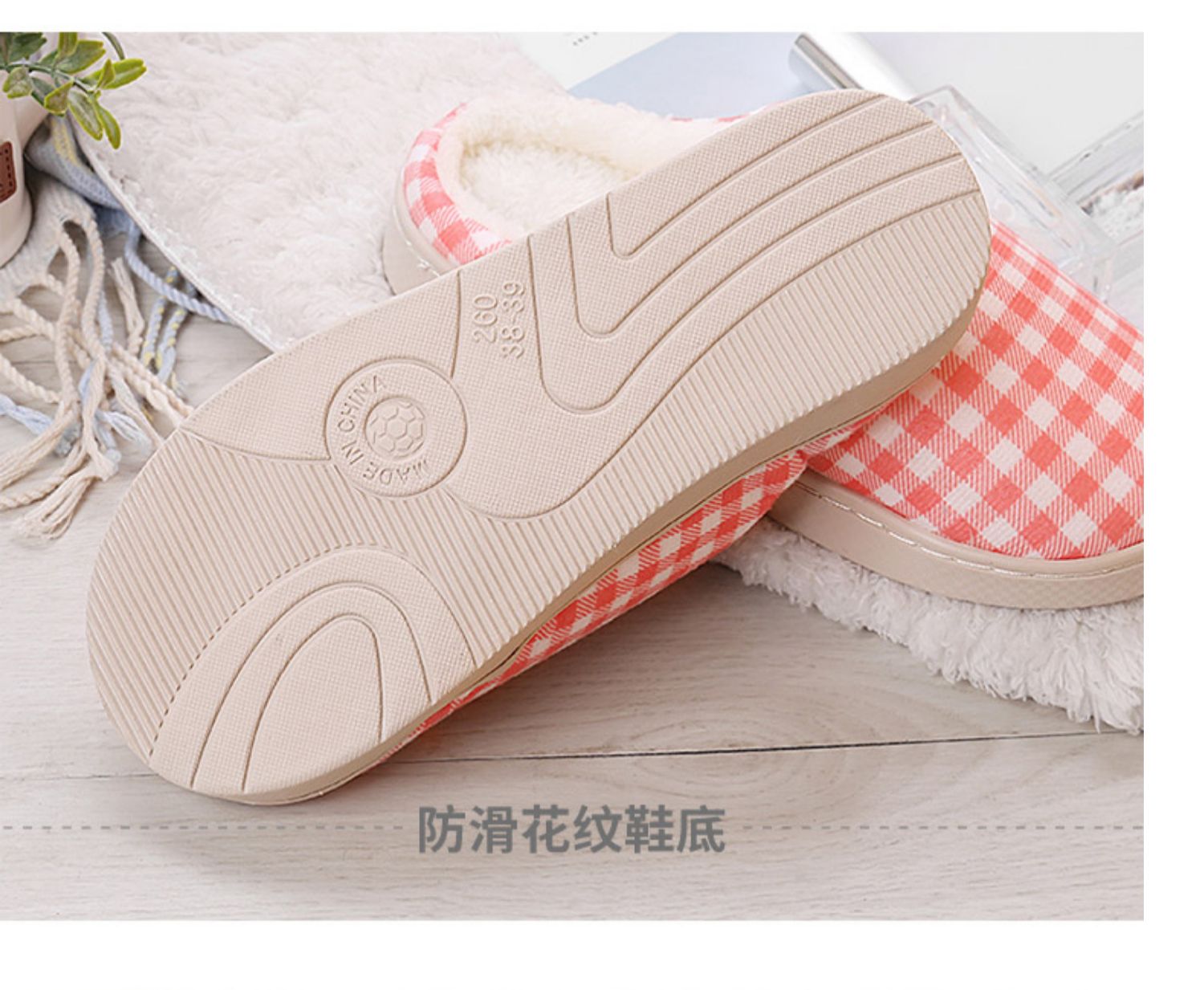 Mùa đông Hàn Quốc dễ thương dép bông nữ túi xách dày của phụ nữ với nhà trong nhà đôi giày Mao Mao nam ấm áp nhà - Trang chủ dép đi ở nhà