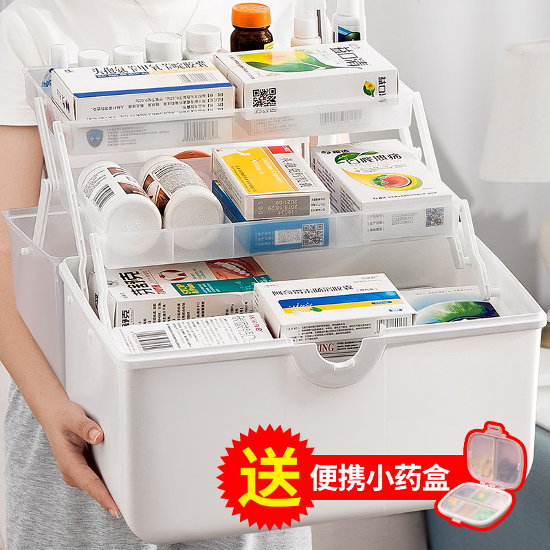 Multi-layer medicine box family medicine storage box small medicine box household large-capacity medical medical large first aid box