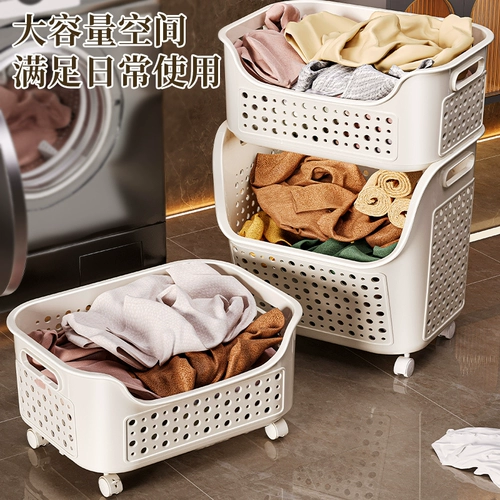 Корзина для белья, двухэтажная корзина для хранения, сортировка